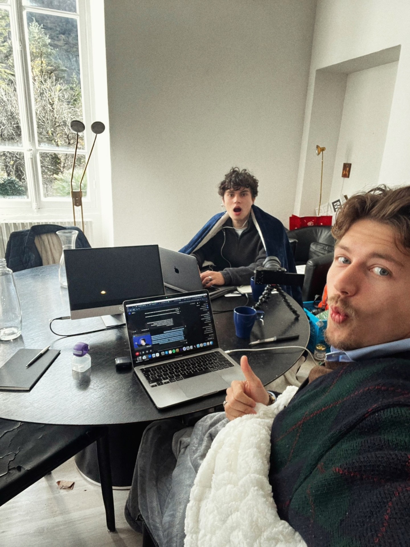 Developers working together in office space